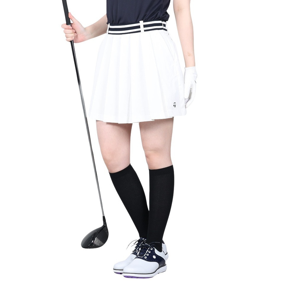テーラーメイド（TAYLORMADE）（レディース）ゴルフウェア インナーパンツ付き オールオーバープリーツ スコート M19817ーTL484