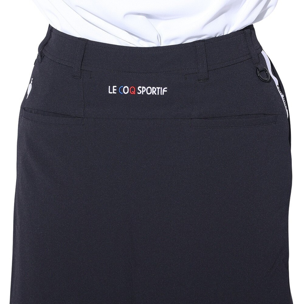ルコックスポルティフ（lecoqsportif）（レディース）ゴルフウェア インナーパンツ付き 吸汗速乾 裾ロゴスポーティスカート QGWXJE03 BK00