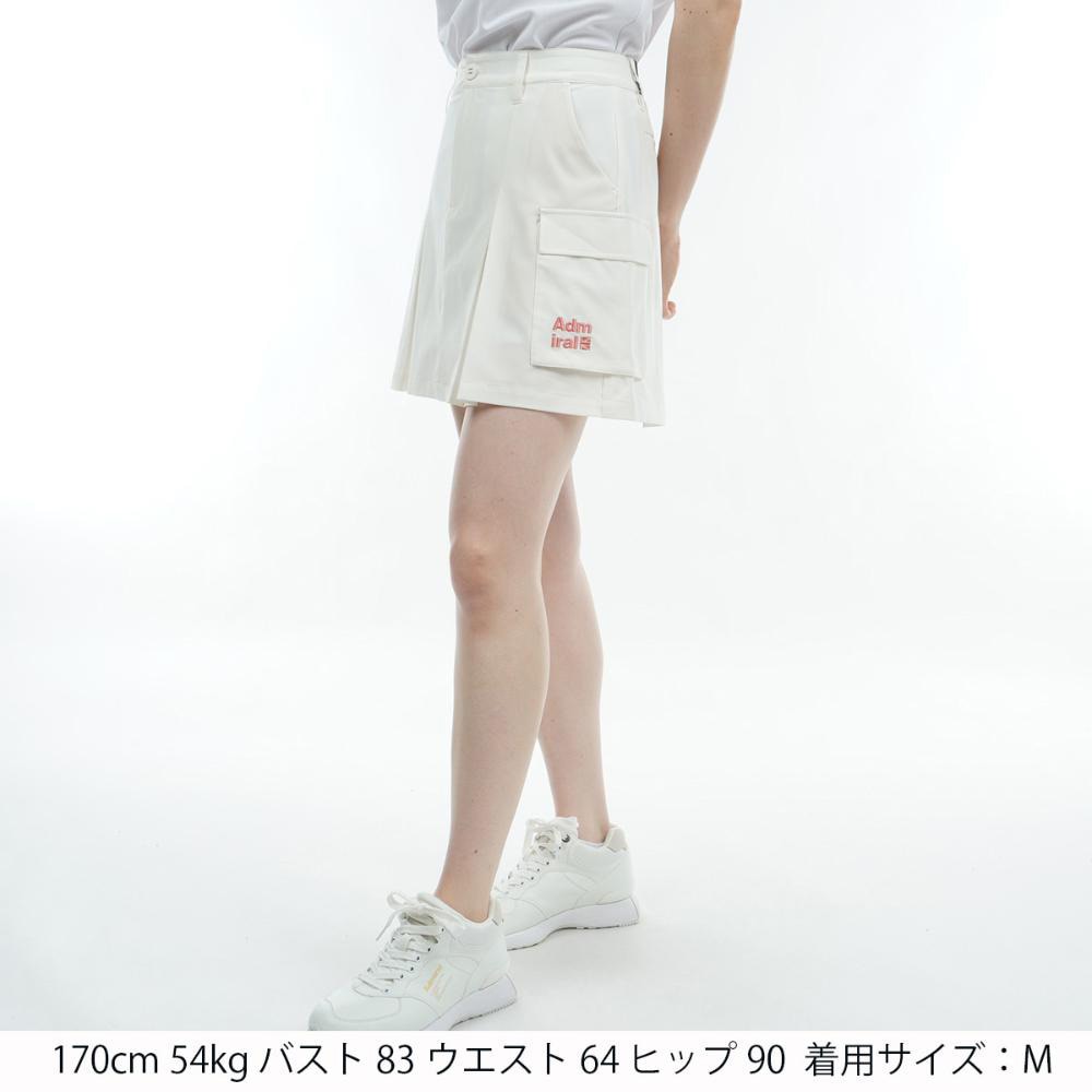 アドミラル ゴルフ（Admiral GOLF）（レディース）ゴルフウェア バックディンプル タックスカート ADLA428-WHT
