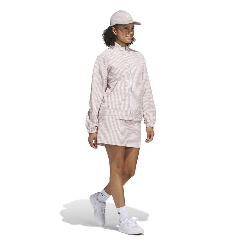 アディダス（adidas）（レディース）ゴルフウェア ギンガムチェック プルオンスカート KTI67-JE9927PNK
