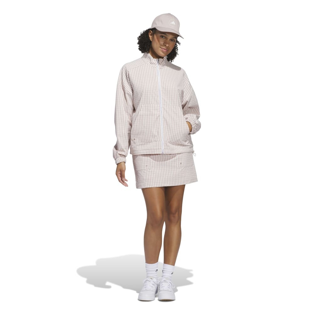 アディダス（adidas）（レディース）ゴルフウェア ギンガムチェック プルオンスカート KTI67-JE9927PNK