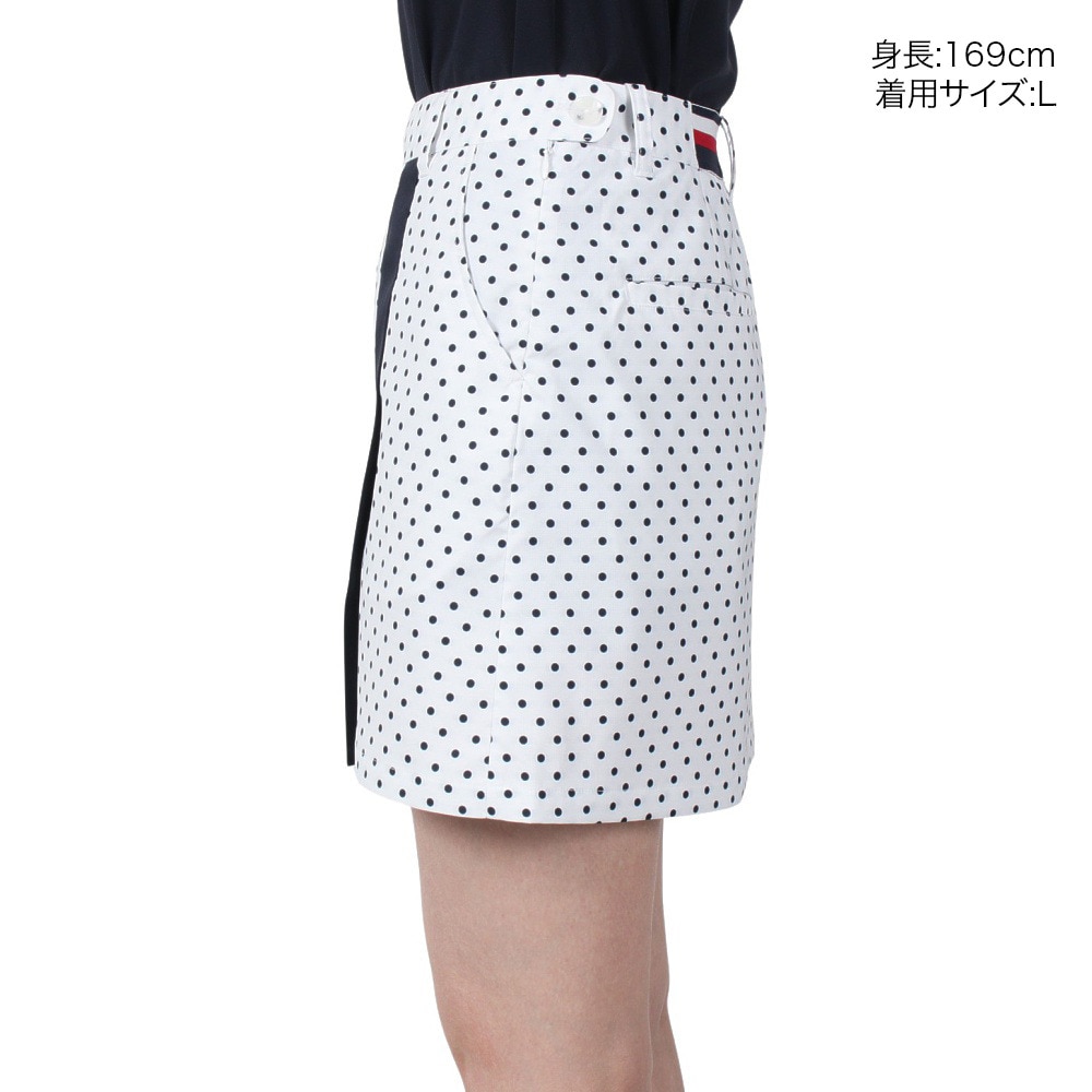 トミー ヒルフィガー ゴルフ（TOMMY HILFIGER GOLF）（レディース）ゴルフウェア ドット&フラワー プリントスカート THLA507-WHT
