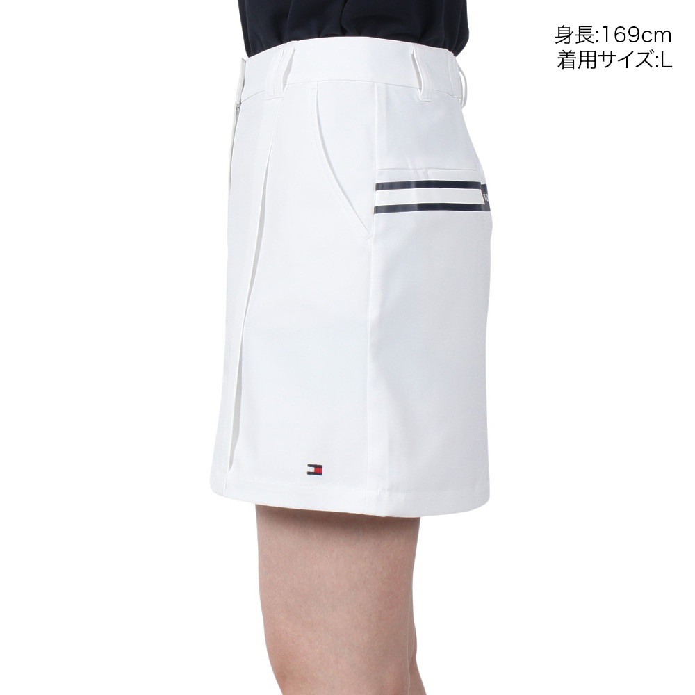 トミー ヒルフィガー ゴルフ（TOMMY HILFIGER GOLF）（レディース）ゴルフウェア バックプリント ツイルスカート THLA514-WHT