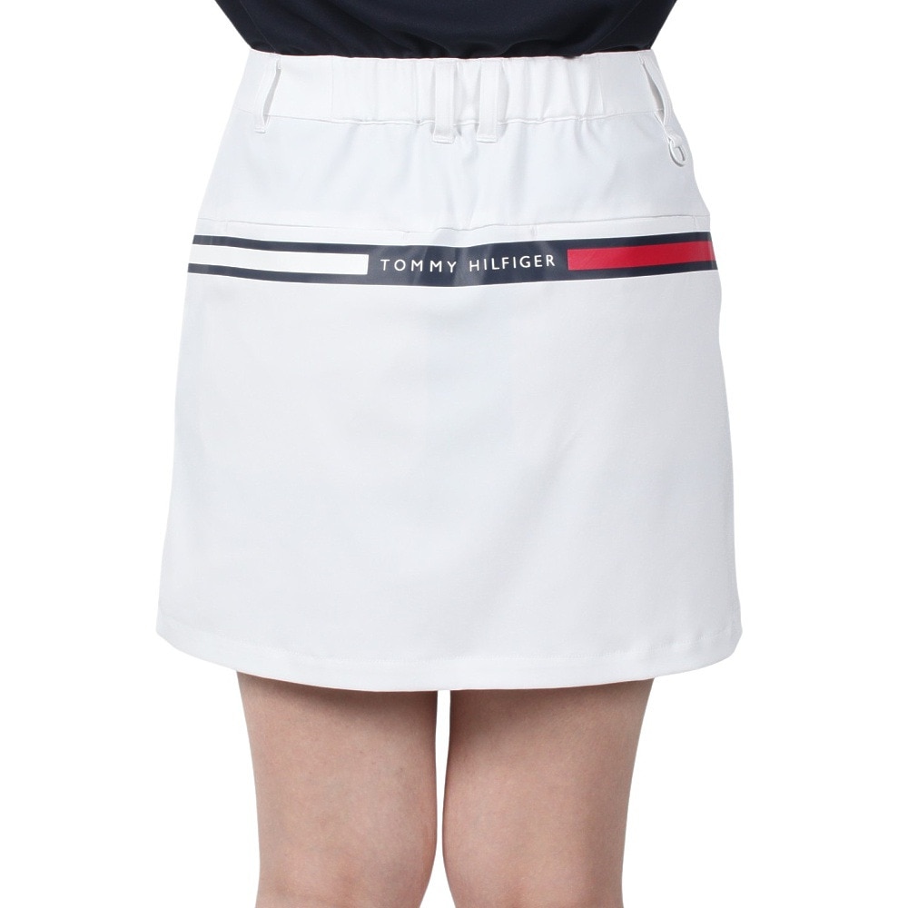 トミー ヒルフィガー ゴルフ（TOMMY HILFIGER GOLF）（レディース）ゴルフウェア バックプリント ツイルスカート THLA514-WHT