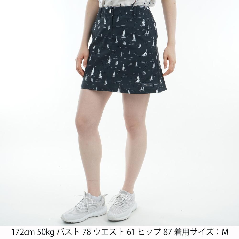 トミー ヒルフィガー ゴルフ（TOMMY HILFIGER GOLF）（レディース）ゴルフウェア 吸水速乾 ヨットプリント スカート THLA521-NVY