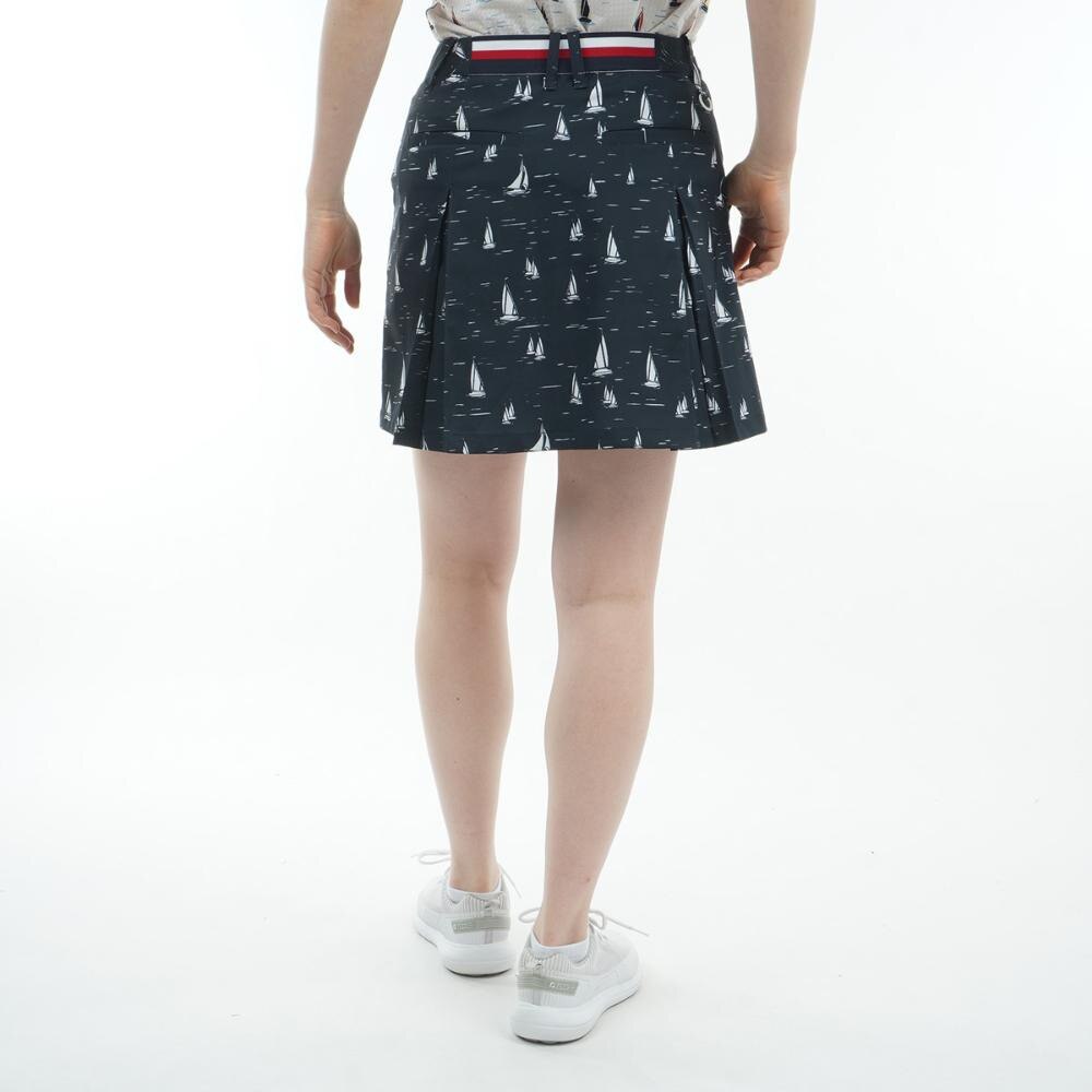 トミー ヒルフィガー ゴルフ（TOMMY HILFIGER GOLF）（レディース）ゴルフウェア 吸水速乾 ヨットプリント スカート THLA521-NVY