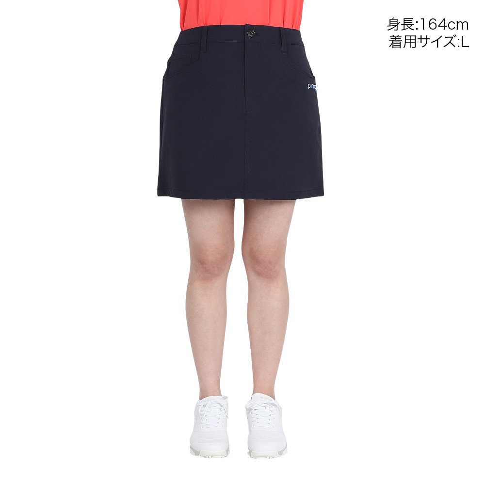 ピン（PING）（レディース）ゴルフウェア 吸水速乾 接触冷感 二重織 ストレッチスカート 622-5134104-120