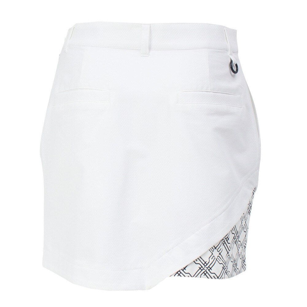 ルコックスポルティフ（lecoqsportif）（レディース）ゴルフウェア プリント切替スカート インナースパッツ付き LG5SSK01L WH00