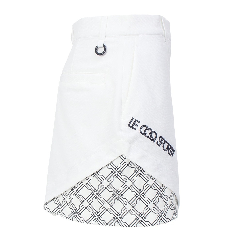ルコックスポルティフ（lecoqsportif）（レディース）ゴルフウェア プリント切替スカート インナースパッツ付き LG5SSK01L WH00