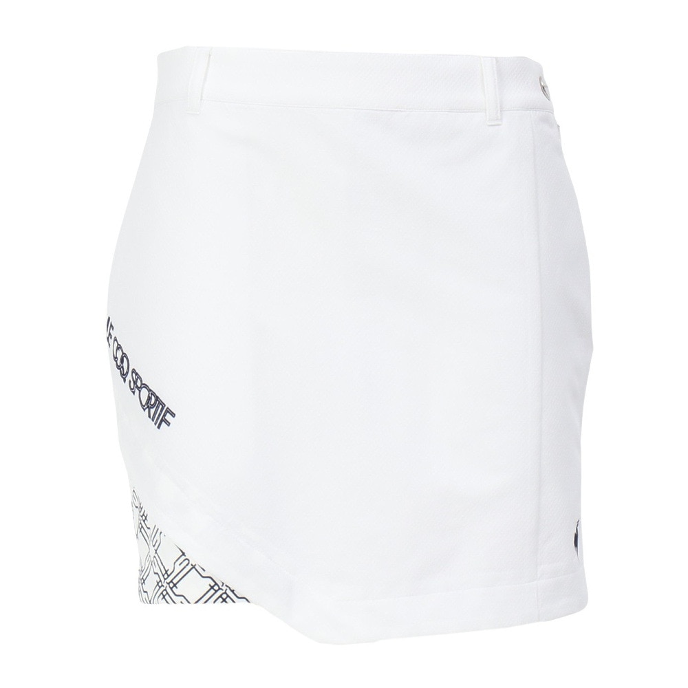 ルコックスポルティフ（lecoqsportif）（レディース）ゴルフウェア プリント切替スカート インナースパッツ付き LG5SSK01L WH00