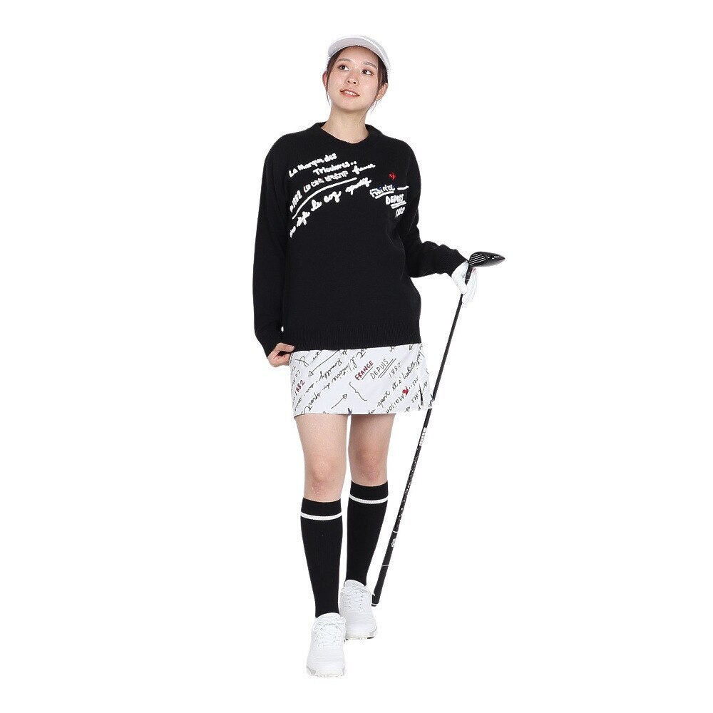ルコックスポルティフ（lecoqsportif）（レディース）ゴルフウェア 撥水 保温 総柄スカート LG4FSK04L WH00