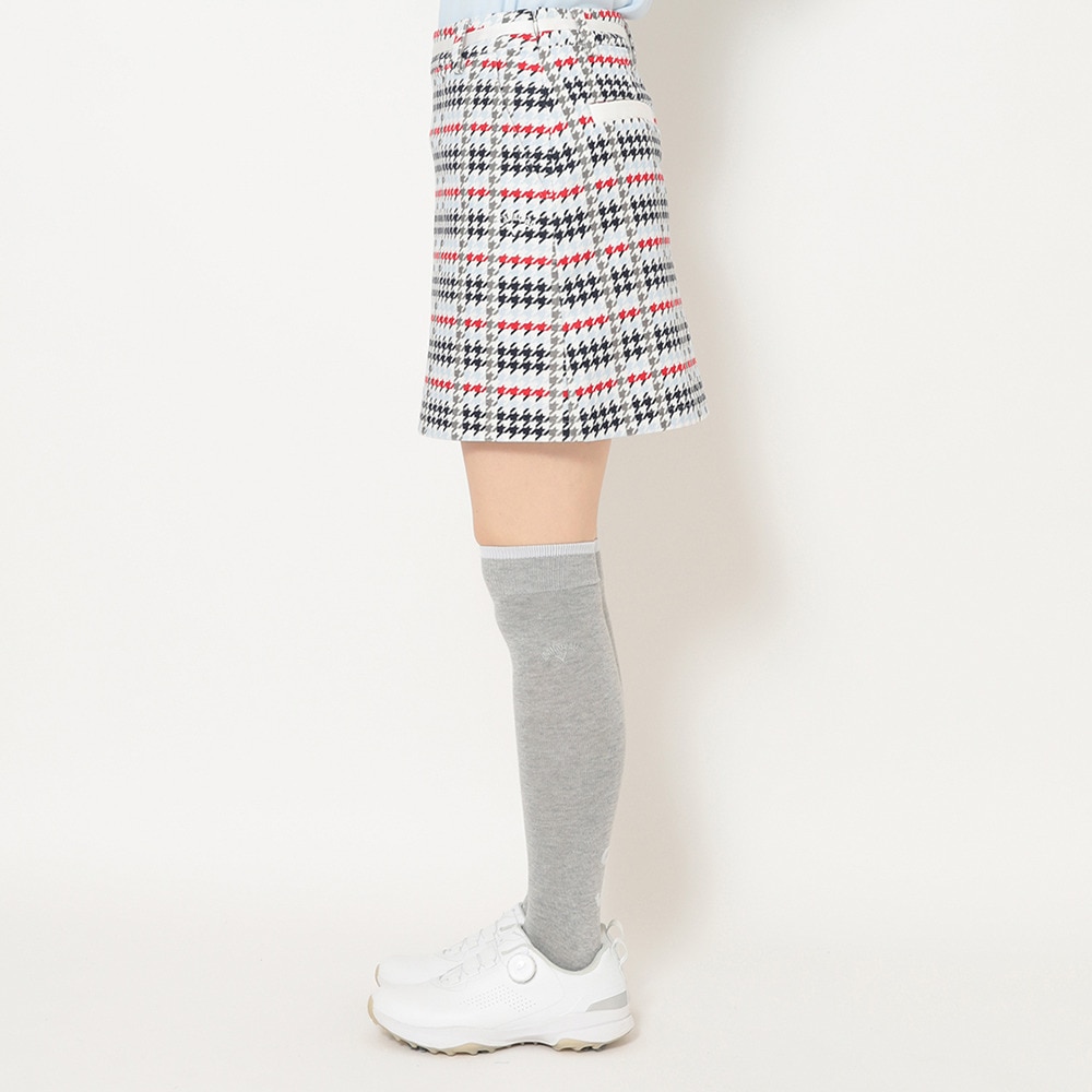 キャロウェイ（CALLAWAY）（レディース）ゴルフウェア 8WAYストレッチ千鳥プリントスカート C25228211-1030 callaway バックプリントが可愛い スカート カーキ M おまとめ割あり