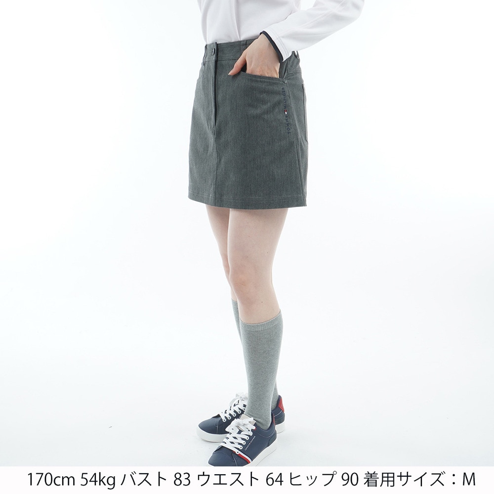 トミー ヒルフィガー ゴルフ（TOMMY HILFIGER GOLF）（レディース）ゴルフウェア ストレッチツイル スカート THLA567-GRY