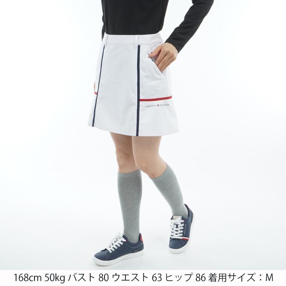 トミー ヒルフィガー ゴルフ（TOMMY HILFIGER GOLF）（レディース）ゴルフウェア 撥水 ウインドプルーフ スカート THLA585-WHT