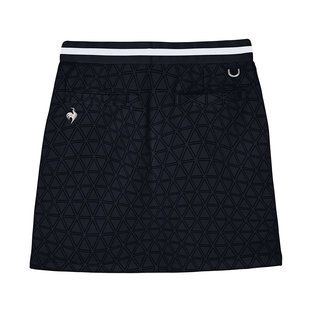 ルコックスポルティフ（lecoqsportif）（レディース）ゴルフウェア 吸汗 防風 総柄ジャージ スカート LG5FSK01L NV00