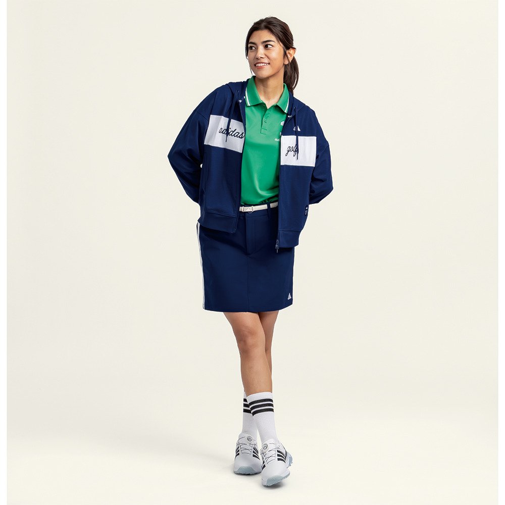 アディダス（adidas）（レディース）ゴルフウェア 撥水 ストレッチ スカート OGI96-KM1049 NVY
