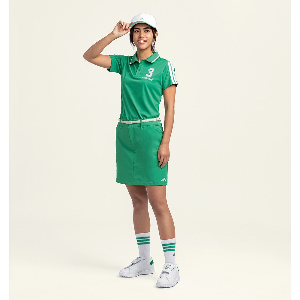 アディダス（adidas）（レディース）ゴルフウェア 撥水 ストレッチ スカート OGI96-KM1050 GRN
