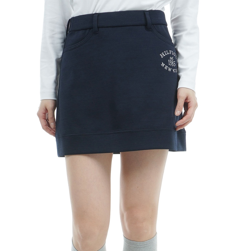 トミー ヒルフィガー ゴルフ（TOMMY HILFIGER GOLF）（レディース）ゴルフウェア 吸水速乾 アーチロゴ スウェット スカート THLA454-NVY
