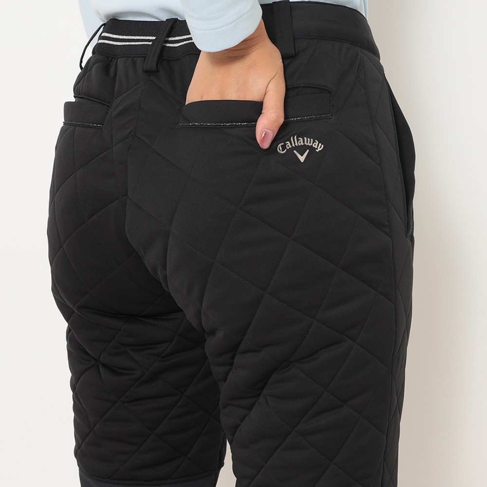 Callaway新品未使用 レディースゴルフ中綿パンツ ブラック サイズS キャロウェイ（CALLAWAY）（レディース）ゴルフウェア 防寒 スター