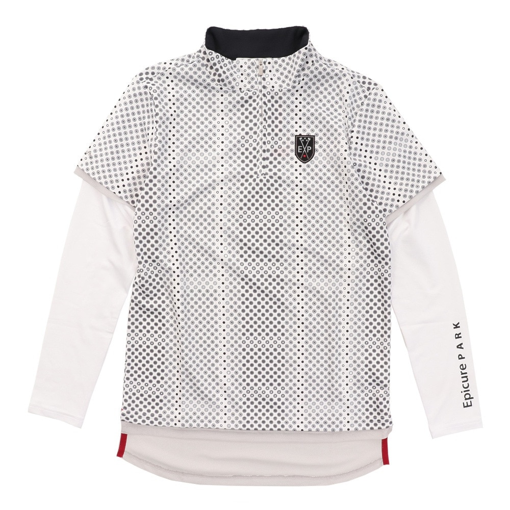 エピキュ ル ゴルフウェア 吸水 速乾 UV レギュラー フェイクレイヤード長袖ポロシャツ 155-25710-004 ３Ｌ 10 ウェア画像