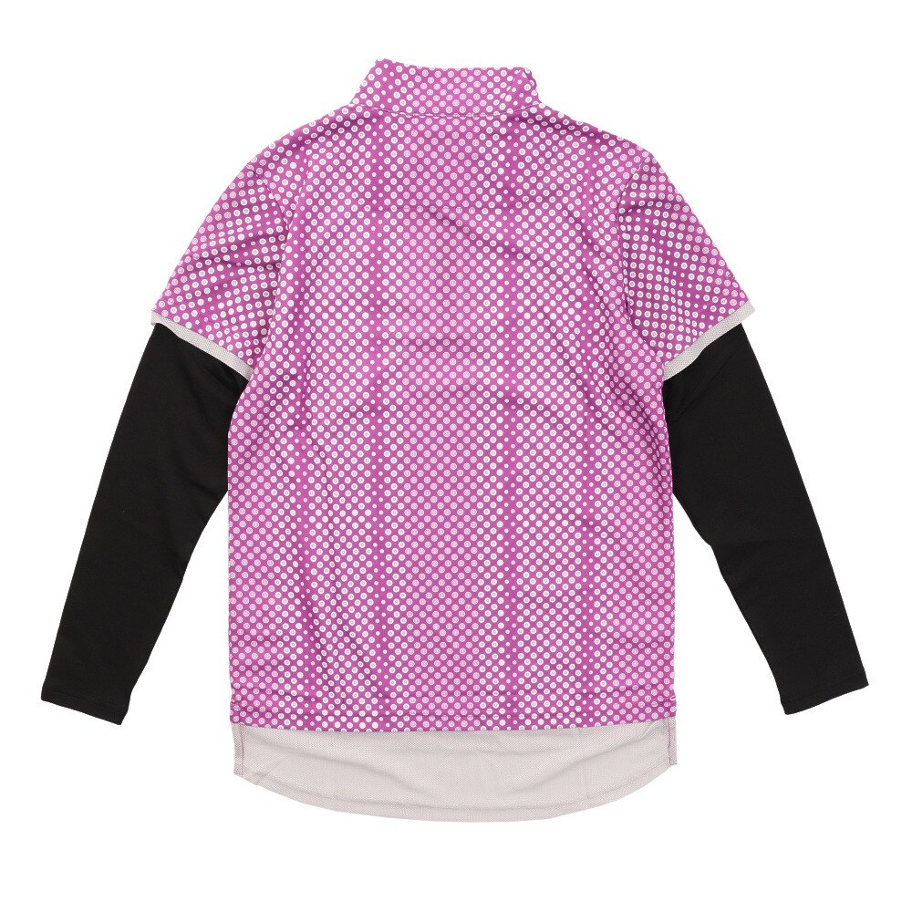 エピキュール（epicure）（レディース）ゴルフウェア 吸水 速乾 UV レギュラー フェイクレイヤード長袖ポロシャツ 155-25710-081