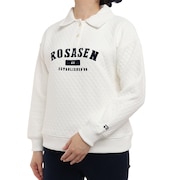 ROSASEN（レディース）ゴルフウェア  A-Line キルト風ジャガード長袖シャツ 048-27912-004