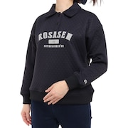 ROSASEN（レディース）ゴルフウェア  A-Line キルト風ジャガード長袖シャツ 048-27912-098