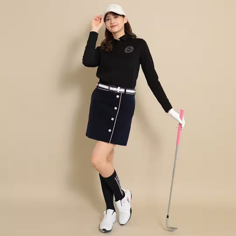 キャロウェイ（CALLAWAY）（レディース）ゴルフウェア ポンチ長袖シャツ C22233203-1010