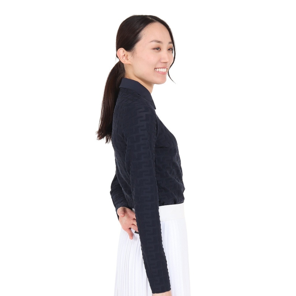 J.LINDEBERG（レディース）ゴルフウェア Rosemary 長袖ポロシャツ 072-29916-098