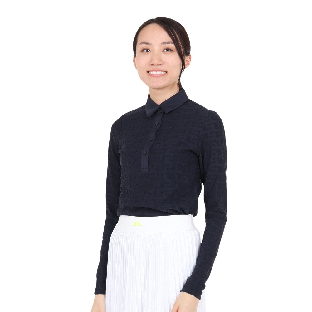 J.LINDEBERG（レディース）ゴルフウェア Rosemary 長袖ポロシャツ 072-29916-098