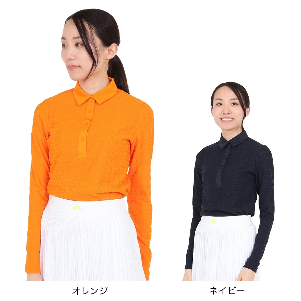 J.LINDEBERG（レディース）ゴルフウェア Rosemary 長袖ポロシャツ 072-29916-098