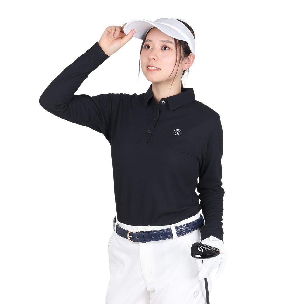 トミーアーマー（Tommy Armour）（レディース）ゴルフウェア 長袖 Basic ロングスリーブポロシャツ TAES24B070107 BLK