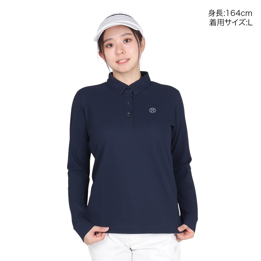 トミーアーマー（Tommy Armour）（レディース）ゴルフウェア ベーシックロングスリーブポロシャツ TAES24B070107 NVY