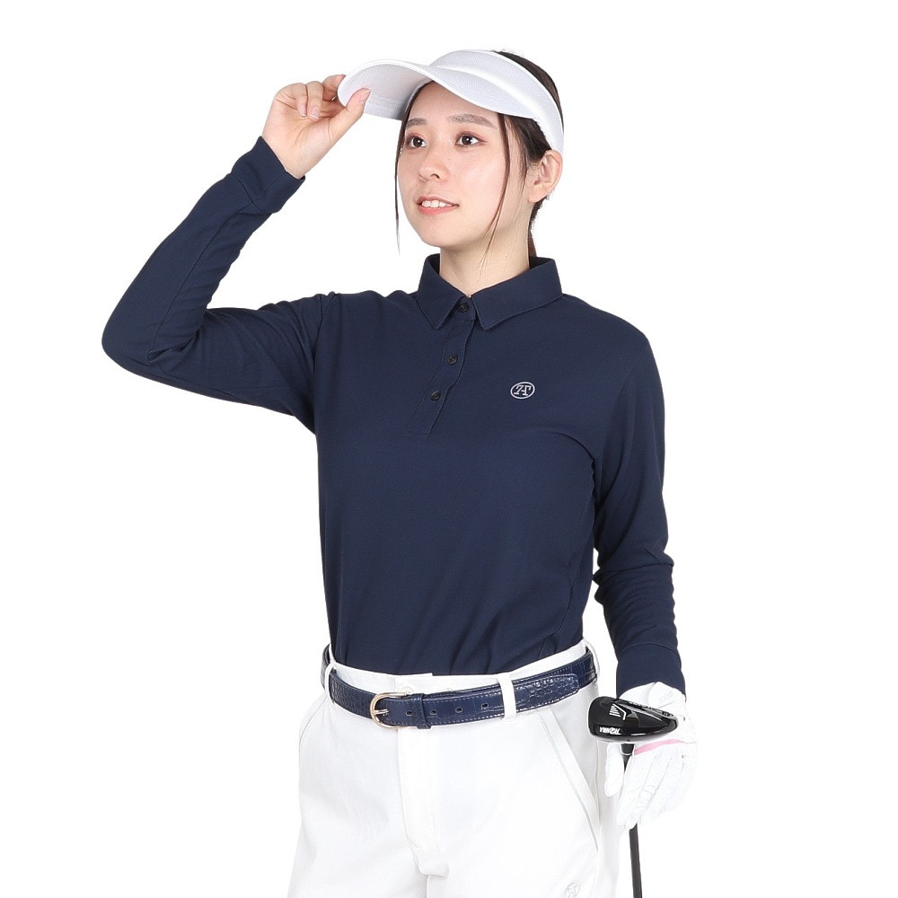 トミーアーマー（Tommy Armour）（レディース）ゴルフウェア ベーシックロングスリーブポロシャツ TAES24B070107 NVY