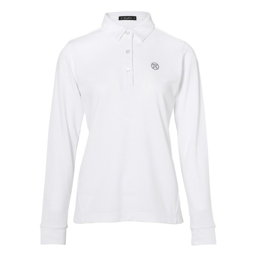 トミーアーマー（Tommy Armour）（レディース）ゴルフウェア ベーシックロングスリーブポロシャツ TAES24B070107 WHT