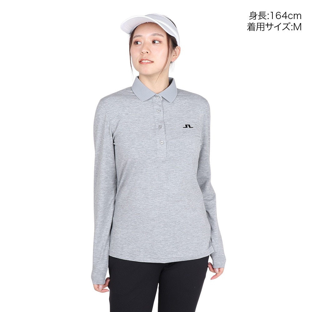 J.LINDEBERG（レディース）ゴルフウェア 吸水速乾 Flor 長袖ポロシャツ 072-22910-013