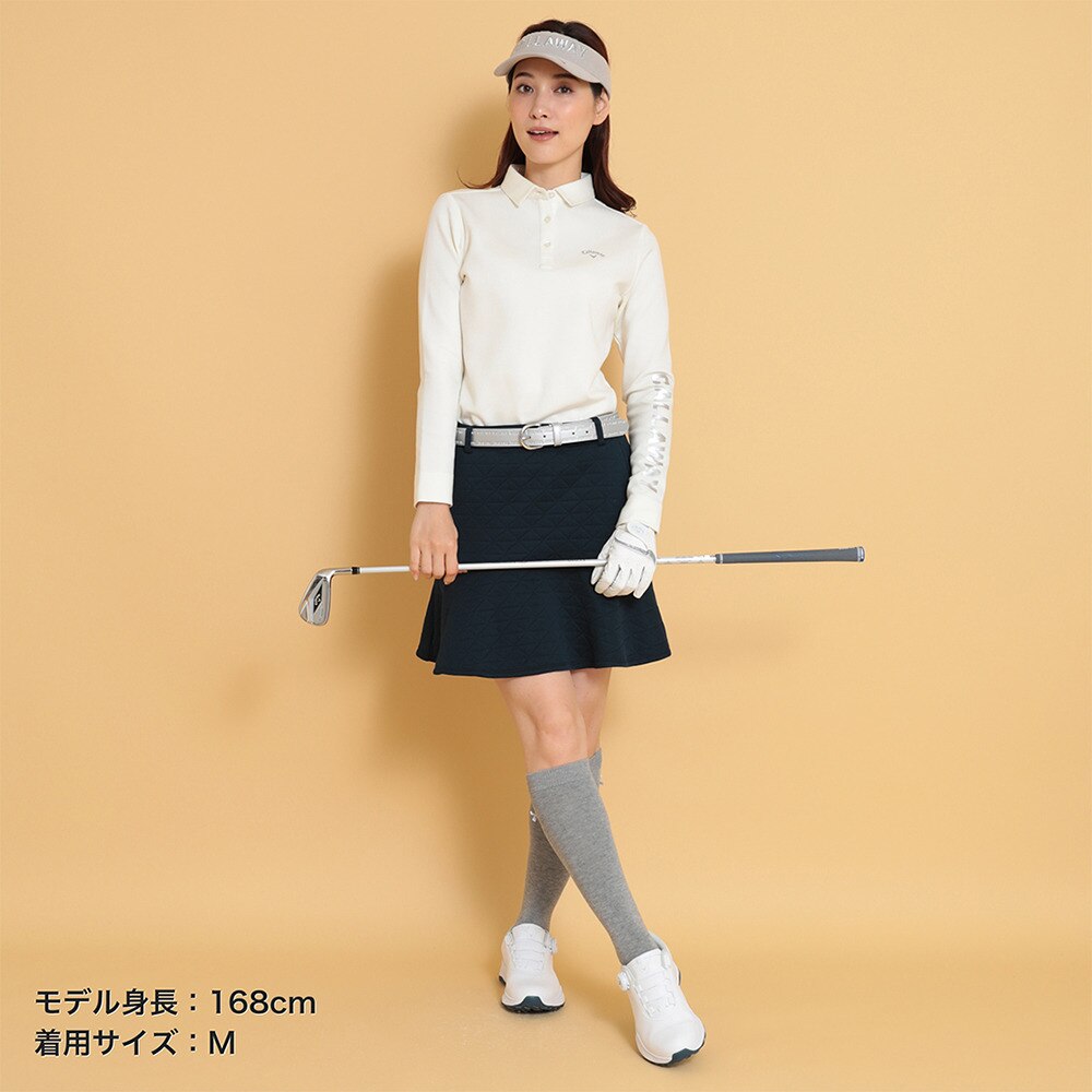 キャロウェイ（CALLAWAY）（レディース）ゴルフウェア メタリックロゴ長袖シャツ C24233203-1030