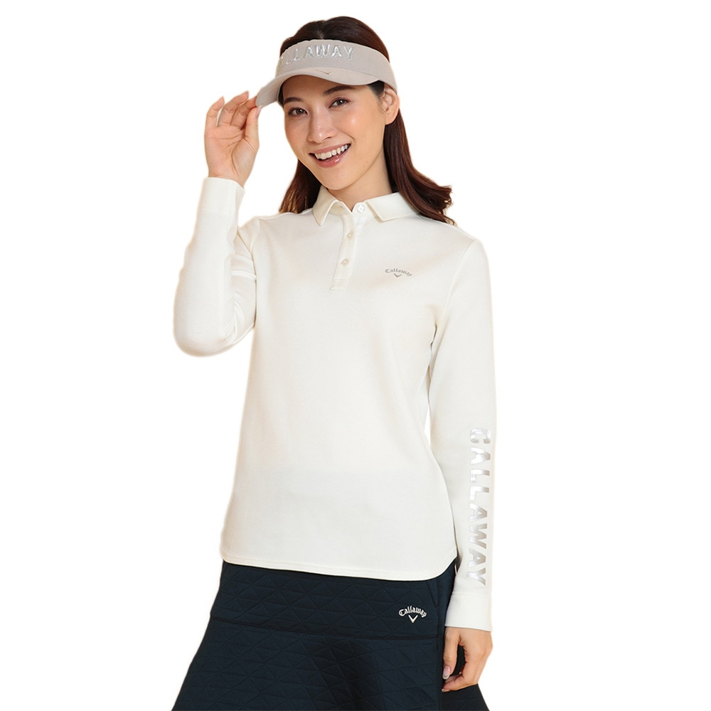 キャロウェイ（CALLAWAY）（レディース）ゴルフウェア メタリックロゴ長袖シャツ C24233203-1030