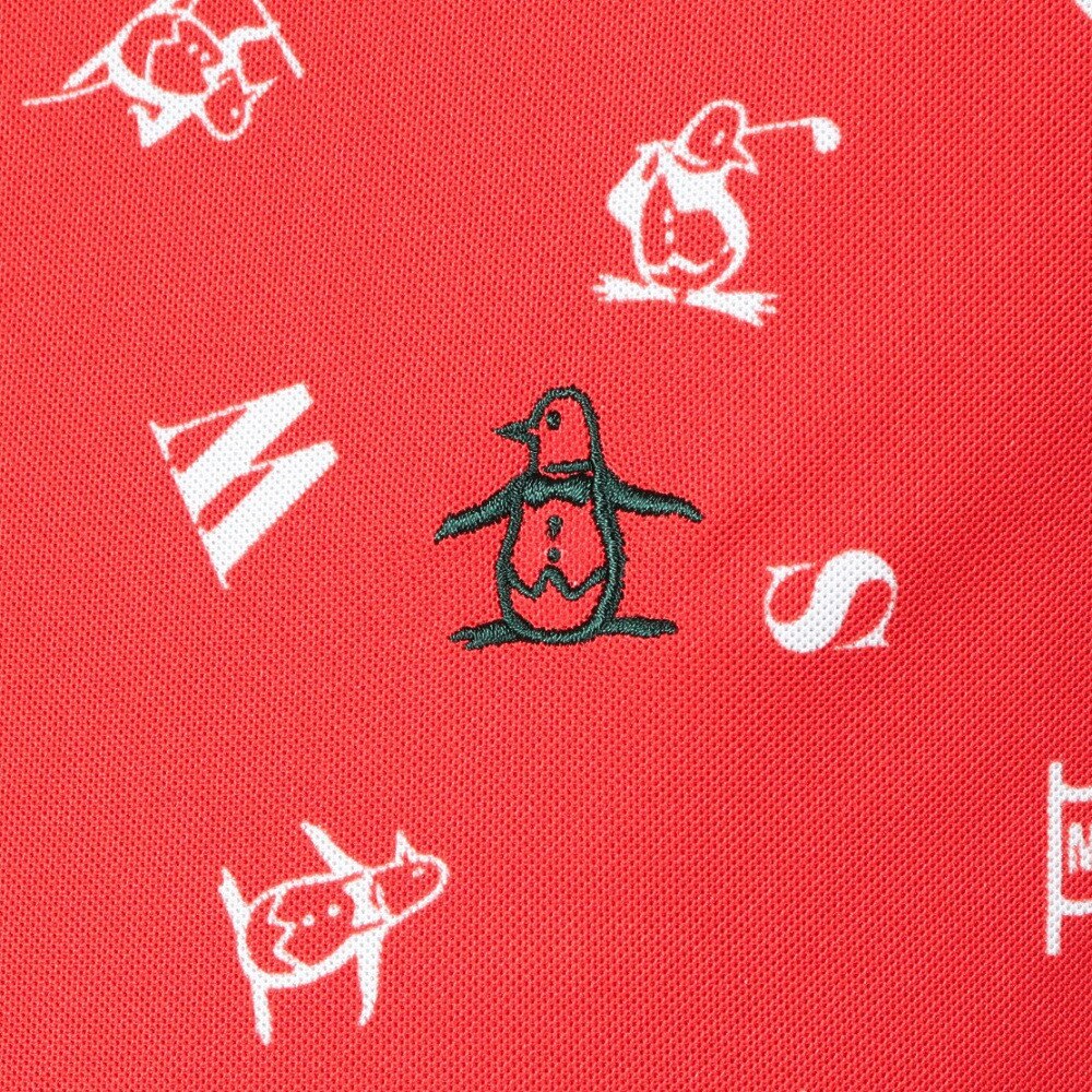 マンシングウエア（MUNSING WEAR）（レディース）ゴルフウェア 吸汗速乾 ストレッチ ペンギン飛び柄長袖ポロシャツ MG4FLS80L OR00
