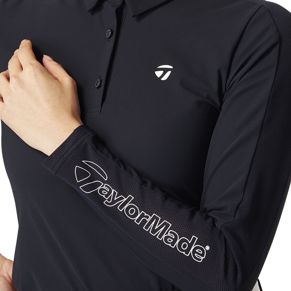 テーラーメイド（TAYLORMADE）（レディース）ゴルフウェア 吸汗速乾 長袖 スリーブロゴロングスリーブポロ M13300-UN658