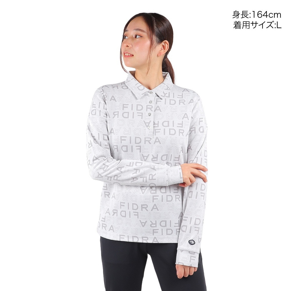 フィドラ（FIDRA）（レディース）ゴルフウェア 発熱 長袖ポロシャツ FD5QUG08 WHT.