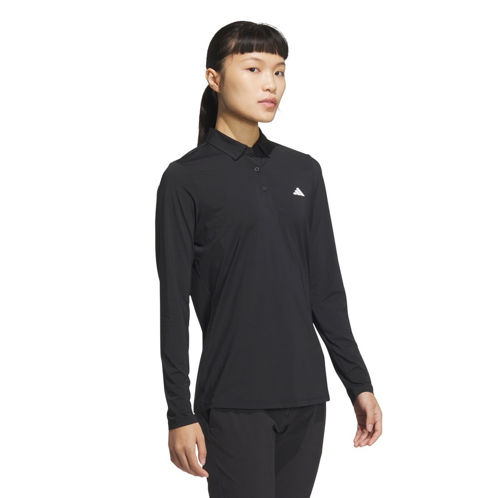アディダス（adidas）（レディース）ゴルフウェア エアロレディ 長袖ポロシャツ KTI95-JF4619BLK