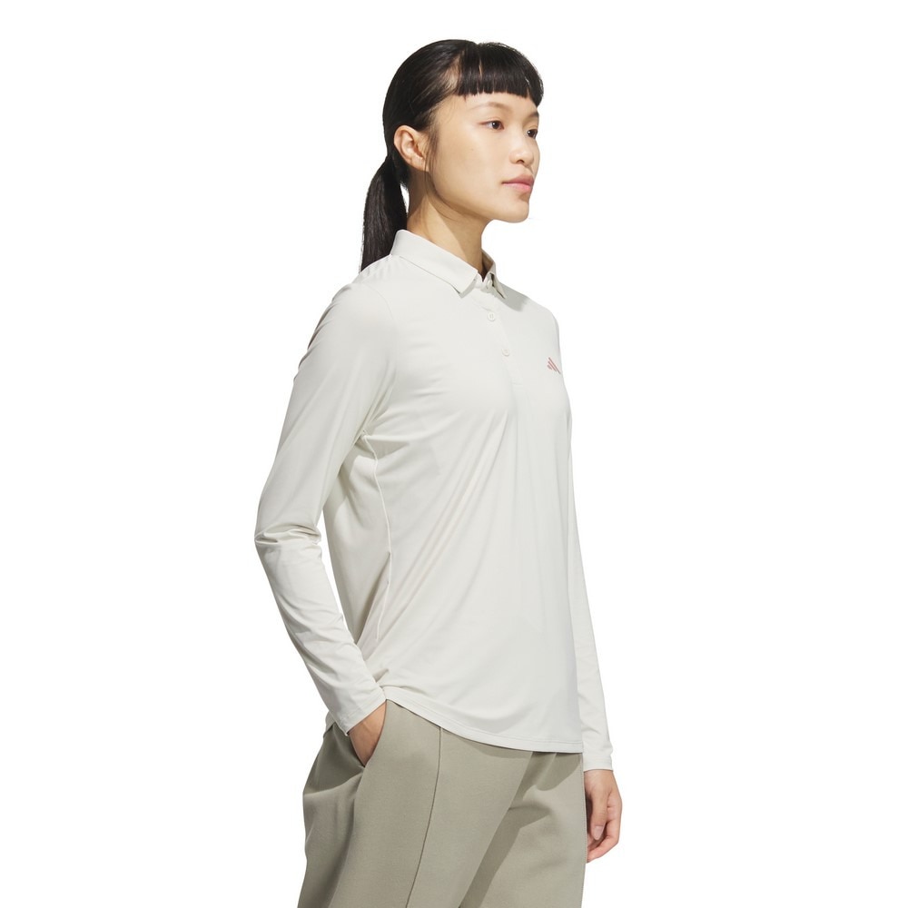 アディダス（adidas）（レディース）ゴルフウェア 吸湿 AEROREADY 長袖 ポロシャツ KTI95-JF4620ALM