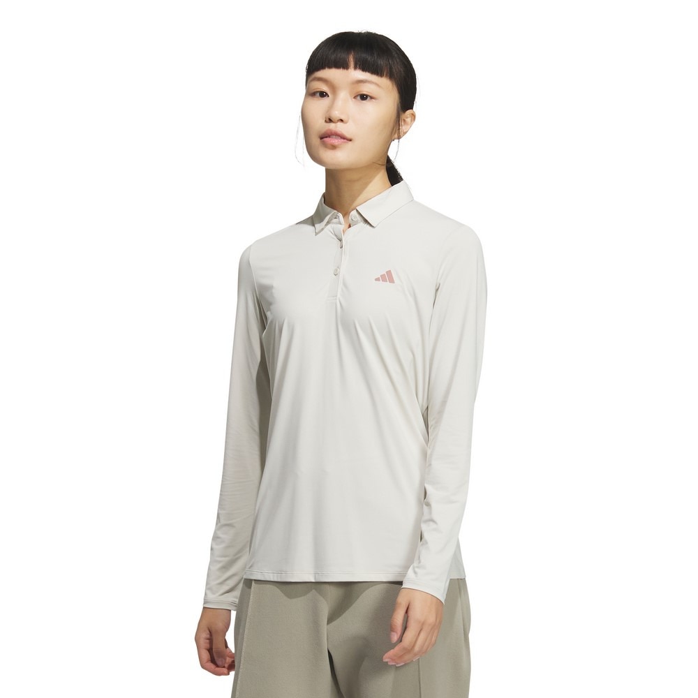 アディダス（adidas）（レディース）ゴルフウェア 吸湿 AEROREADY 長袖 ポロシャツ KTI95-JF4620ALM