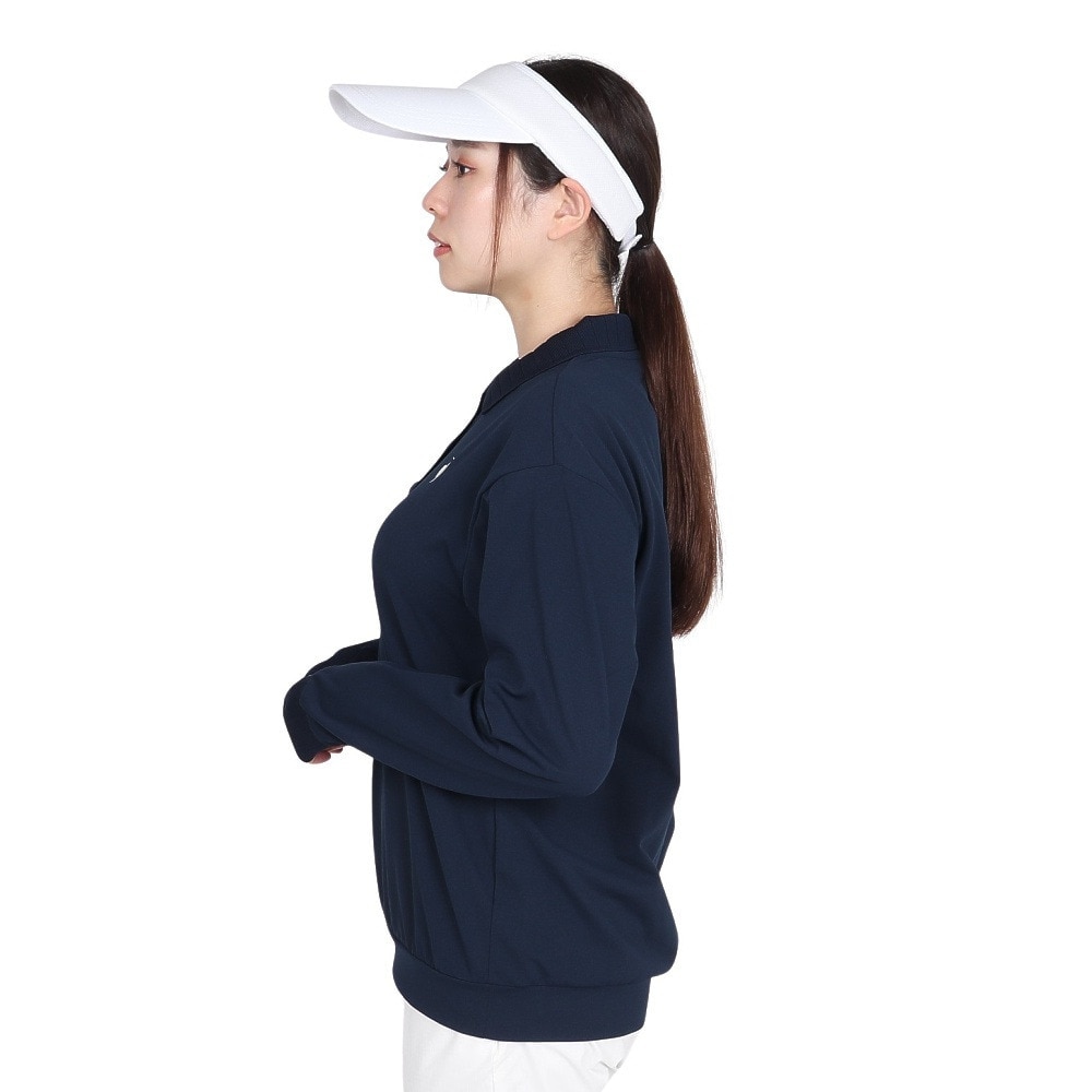 ルコックスポルティフ（lecoqsportif）（レディース）ゴルフウェア 吸汗速乾 ストレッチフォーサー 長袖オーバーシャツ LG4FLS01L NV00