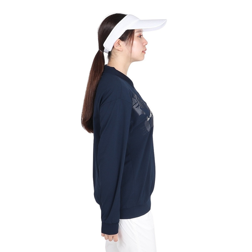 ルコックスポルティフ（lecoqsportif）（レディース）ゴルフウェア 吸汗速乾 ストレッチフォーサー 長袖オーバーシャツ LG4FLS01L NV00