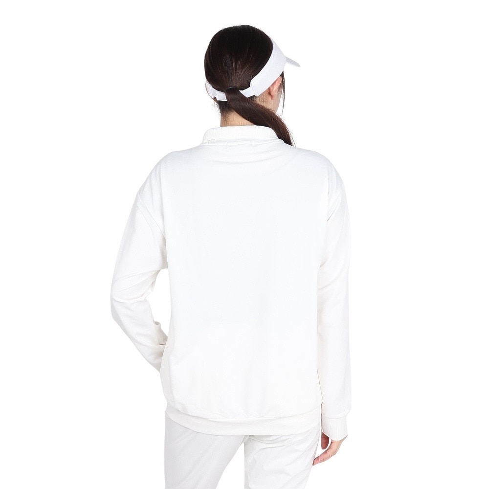 ルコックスポルティフ（lecoqsportif）（レディース）ゴルフウェア 吸汗速乾 ストレッチフォーサー 長袖オーバーシャツ LG4FLS01L WH00