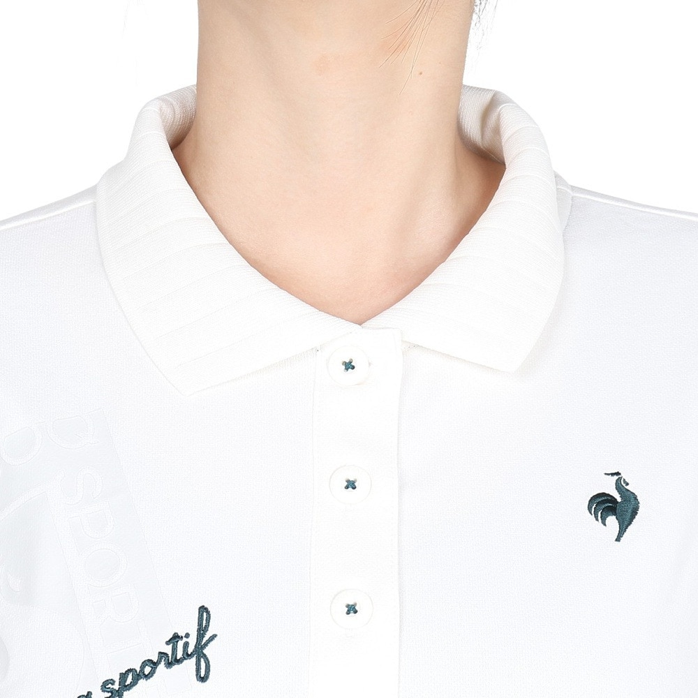ルコックスポルティフ（lecoqsportif）（レディース）ゴルフウェア 吸汗速乾 ストレッチフォーサー 長袖オーバーシャツ LG4FLS01L WH00