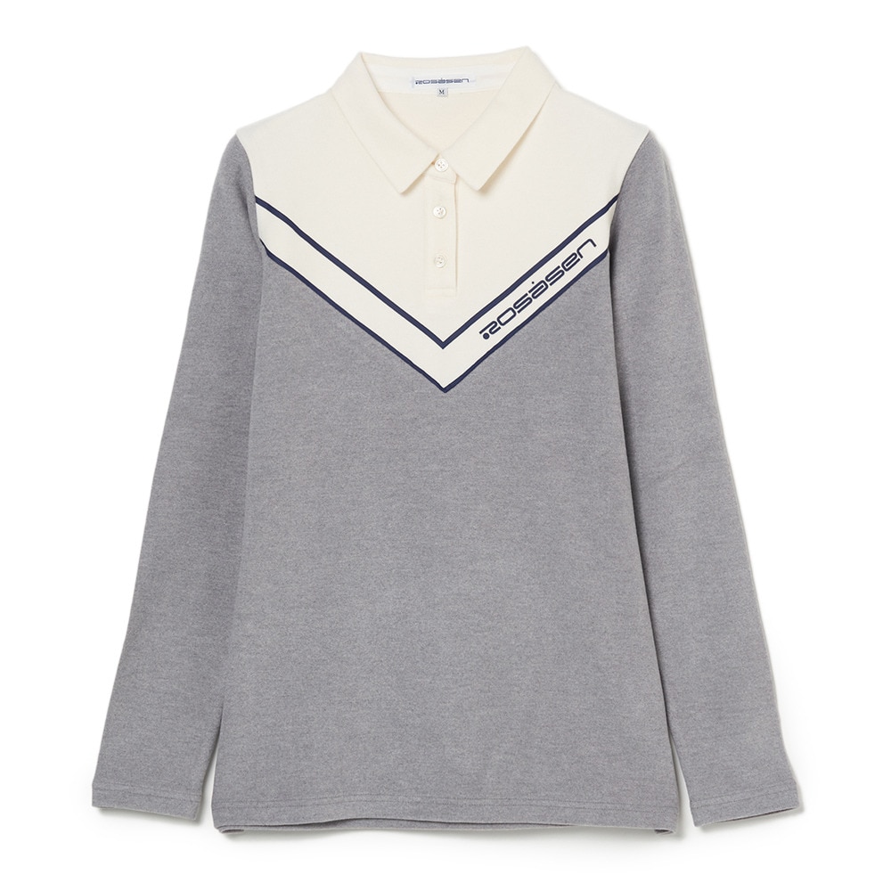 ROSASEN(ROSASEN)ゴルフウェア 吸湿発熱 切替 長袖ポロシャツ 048-24011-25AW-012(Lady’… ROSASEN（ROSASEN）（レディース）ゴルフウェア 吸湿発熱 切替 長袖