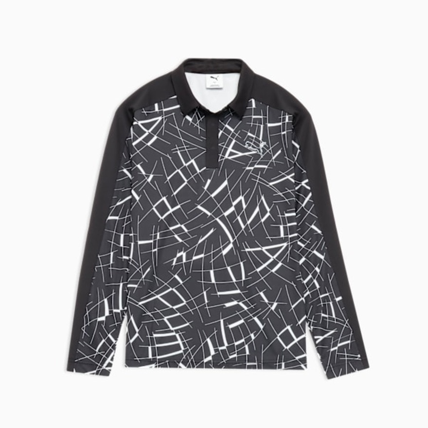プーマ（PUMA）（レディース）ゴルフウェア 吸水速乾 シャドウキャット グラフィック 長袖ポロシャツ 635819-01